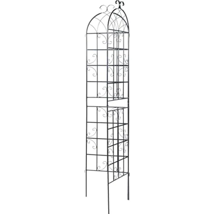casa.pro Rankgitter, 2 St., 2er Set, »Barrea« 2er Set Metall 180 x 50 cm Schwarz, Robuste Unterstützung für Rankgewächse, Beliebig erweiterbar – Bild 5