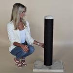 RHRQUALITY Kratzbaum kratzstamm XXL für große Katzen, stabil mit 15cmØ Sisalstämmen, geeignet für Ragdolls und Maine Coons, Beige, Blackline Stamm