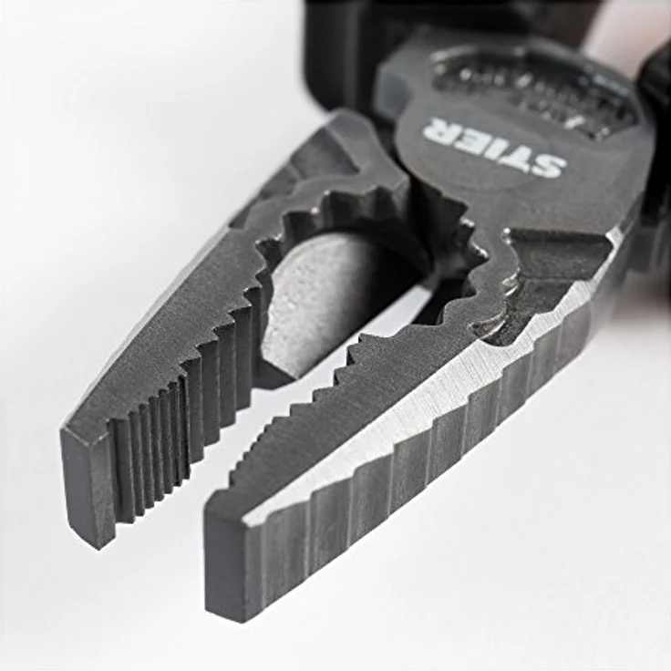 Stier Zangensatz Universal 3-teilig, inklusive Wasserpumpenzange (240 mm), Seitenschneider (160 mm) und Kraft-Kombizange (180 mm) mit ergonomischen 2K-Griffen – Bild 3