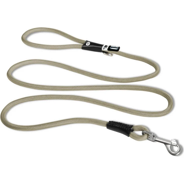 Curli Hundeleine Stretch Comfort Leine Tan, Schockabsorbierende Seilleine für stressfreies Führen
