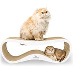myKotty Design Kratzbank LUI – für natürliche Kratzbedürfnisse & Möbelschutz – Wellpappe Kratzbrett für alle Katzen – sicher & ungiftig – 75x25x26 cm – Weiß - Preisvergleich