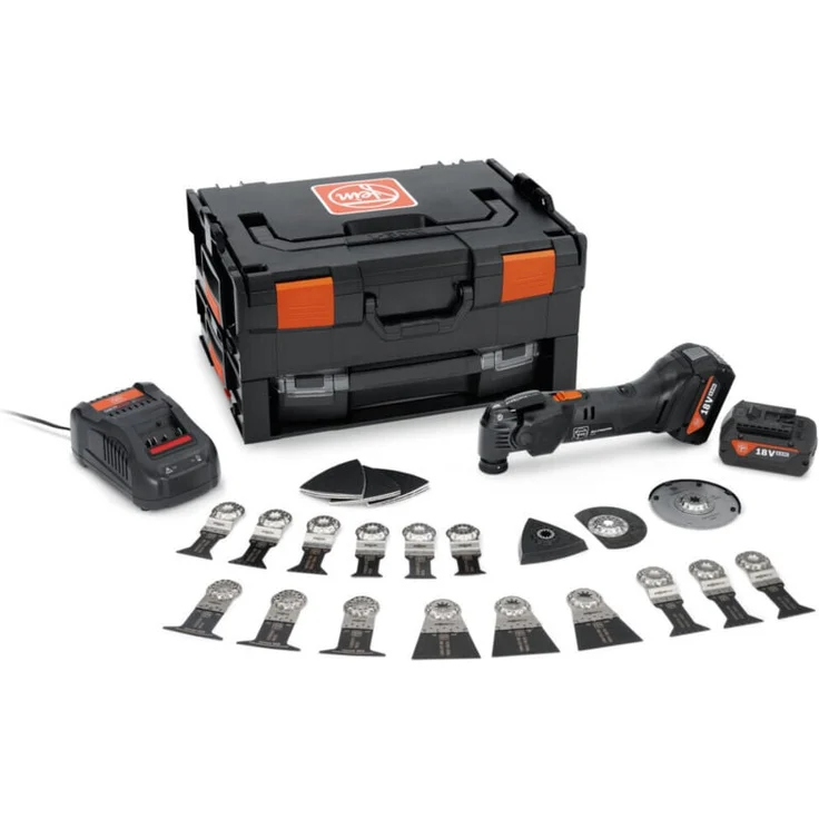 Fein Multi-Cutter AMM 500 Plus Black Edition, Multifunktionswerkzeug mit 2 x 4,0 Ah Akkus, GAL1880CV Ladegerät, Zubehörkoffer und über 30 Zubehören – Bild 1