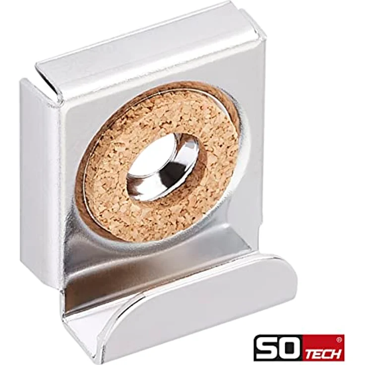 SOTECH 1 Set Spiegelklammern für ungerahmte Spiegel, inkl. Befestigungsmaterial, max. Tragkraft 15 kg, chrom poliert – Bild 5