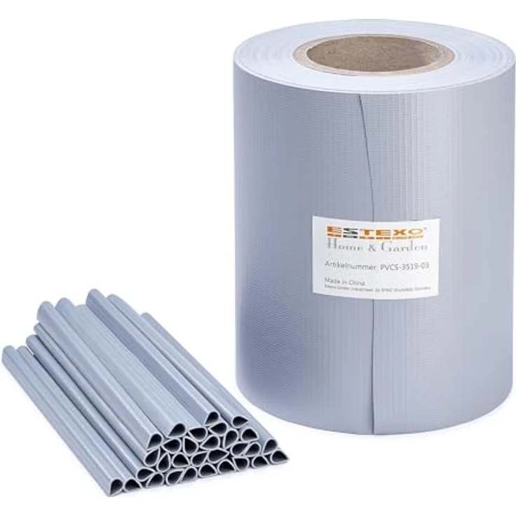 Sichtschutzstreifen Sichtschutz Zaunblende PVC Folie Zaunfolie Doppelstabmatten Grau – Bild 4