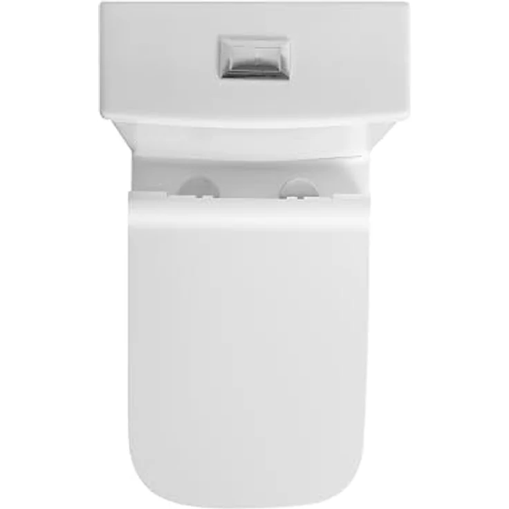 sanicomfort Stand-WC Kombination Aliki Square, spülrandlos, inkl. Soft-Close WC-Sitz und waagerechtem Spülkasten, hygienisch und modern – Bild 5