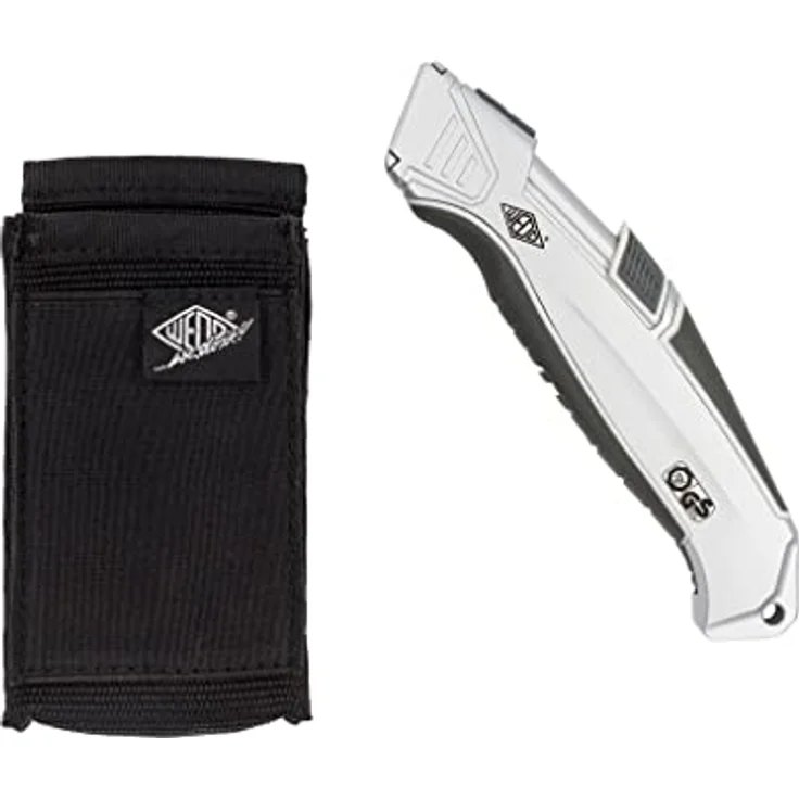 WEDO 7880199 Messerscheide für Cuttermesser, Gürteltasche aus robustem Polyester mit Innenfächern, schwarz – Bild 3