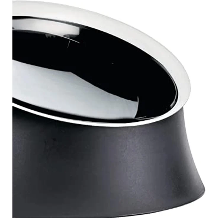 Alessi Wowl BM13/28 - Schüssel für Hunde, Design, Schräg zur Vereinfachung der Hundefütterung, Resin Thermoplastik und Edelstahl 18/10, 28 cm, Grau – Bild 2