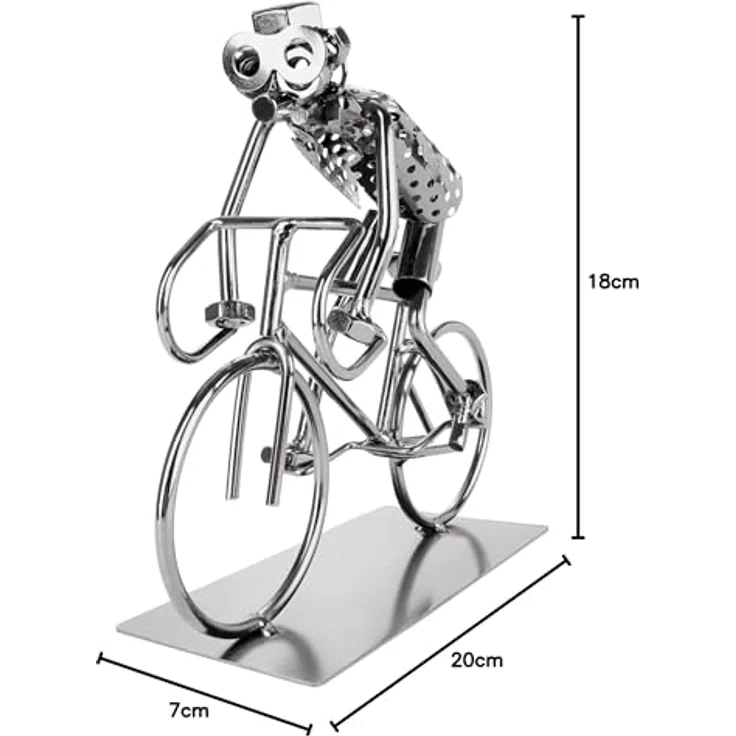 Schraubenmännchen Fahrradfahrer - Fahrrad Eisenfigur Metallfigur – Bild 5