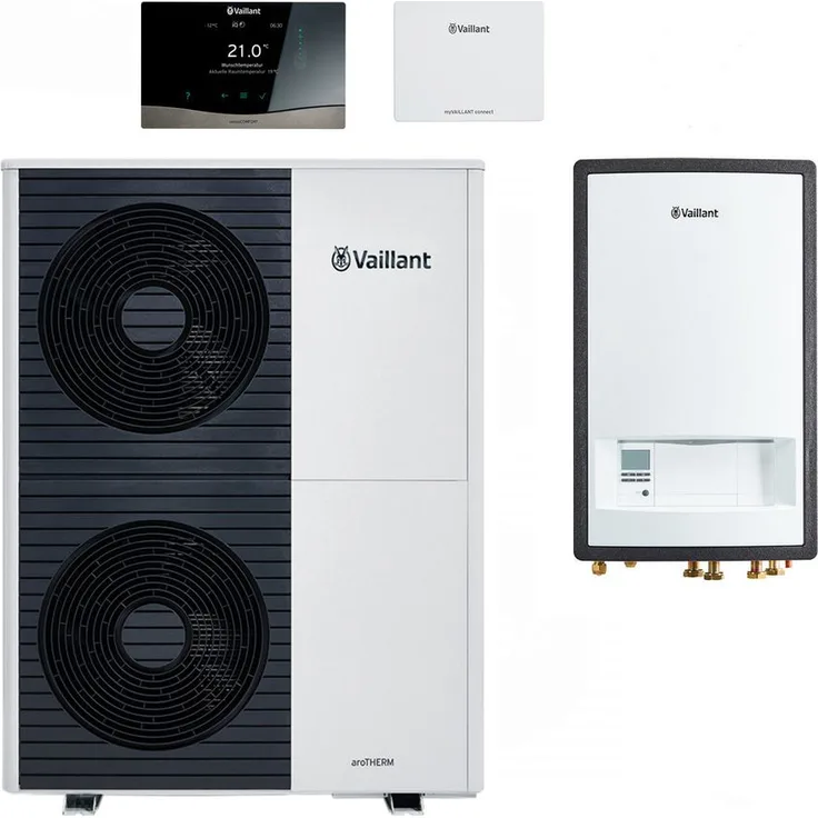 Vaillant aroTHERM plus Wärmepumpen-Paket 4.3110 VWL 125/6 A S2 VWZ MEH 97/6, 8,5 kW Leistung bei A7/W35