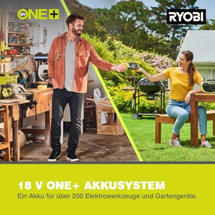 Ryobi Akku mit Schnelladegerät 18V, 5,0 Ah, ONE+, mit Überlastungsschutz und Ladezustandsanzeige, RC18120-150 – Bild 4