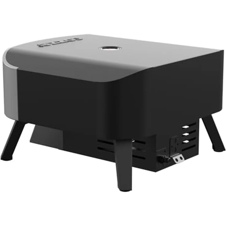 COZZE Gas-Pizzaofen Classic 13", 6 kW Edelstahlbrenner, Backtemperatur bis 450°C, inkl. Pizzastein, tragbar, Grillfläche 34 x 34 cm – Bild 6