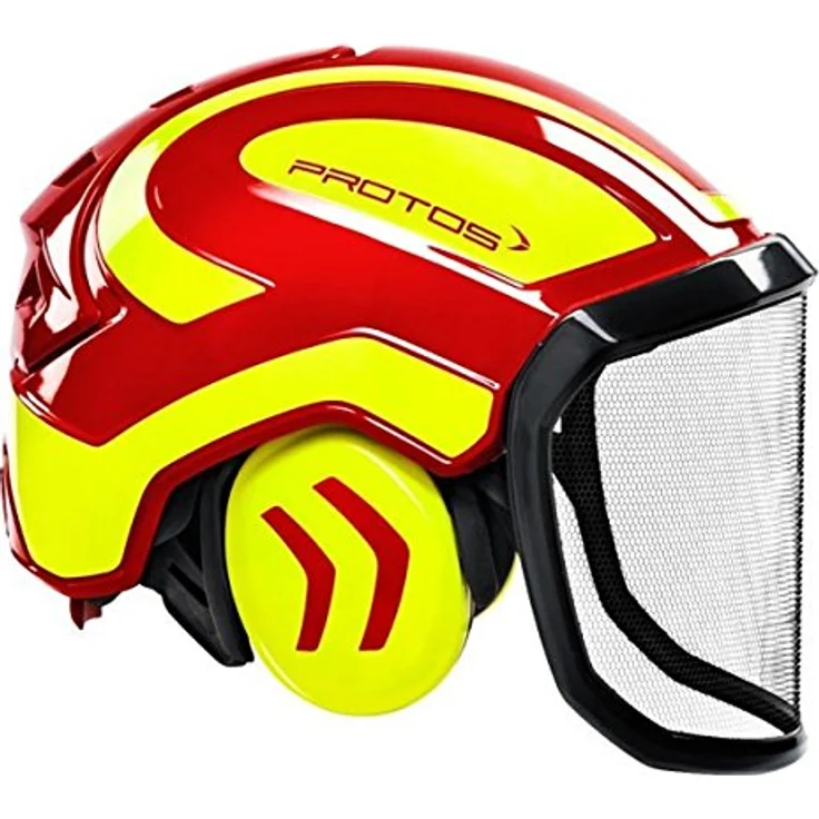 Protos Helm Integral Forest schwarz/gelb, feines Visier – Bild 4