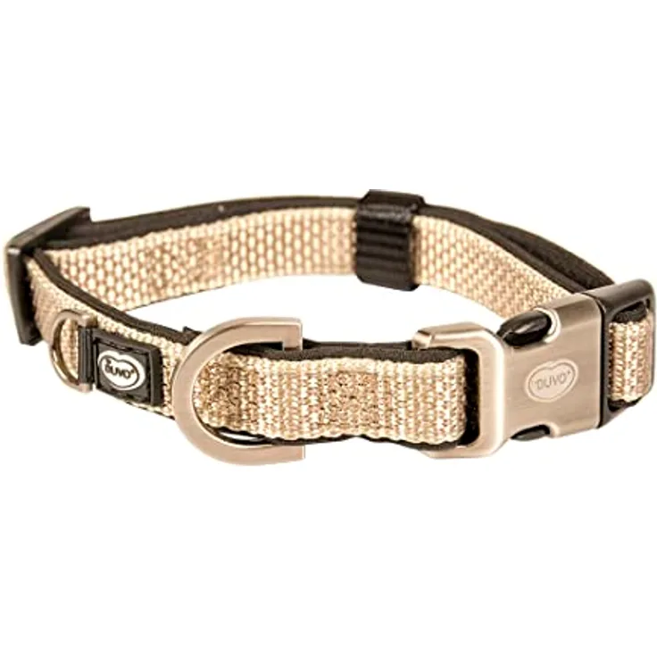 duvoplus Ga me Explor North Halsband, wetterfest, Größe 30-45 cm, 15 mm, Taupe für abenteuerliche Spaziergänge