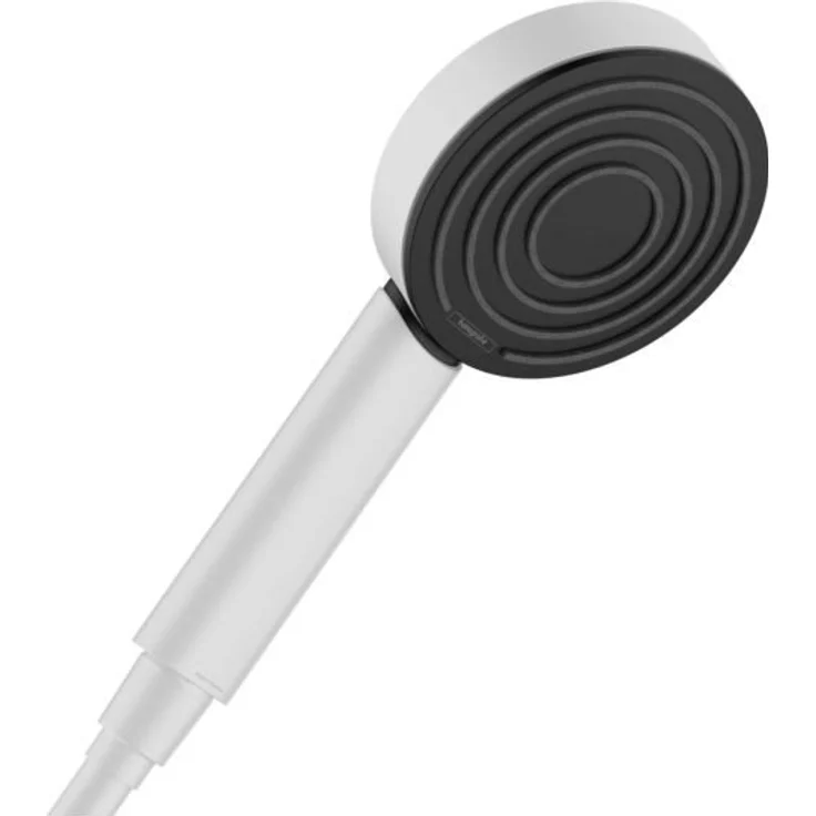 hansgrohe Pulsify S Handbrause 24120700, 105 mm Brausekopf, PowderRain, graphit – Bild 1