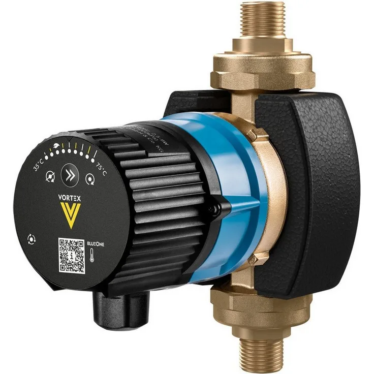 VORTEX Hocheffizienz-Brauchwasserpumpe BWO 155 V ERT, Schmutzwasserpumpe mit elektronischem Regelthermostat, 1/2" AG/15 mm inn, Betriebsspannung 115-230 V