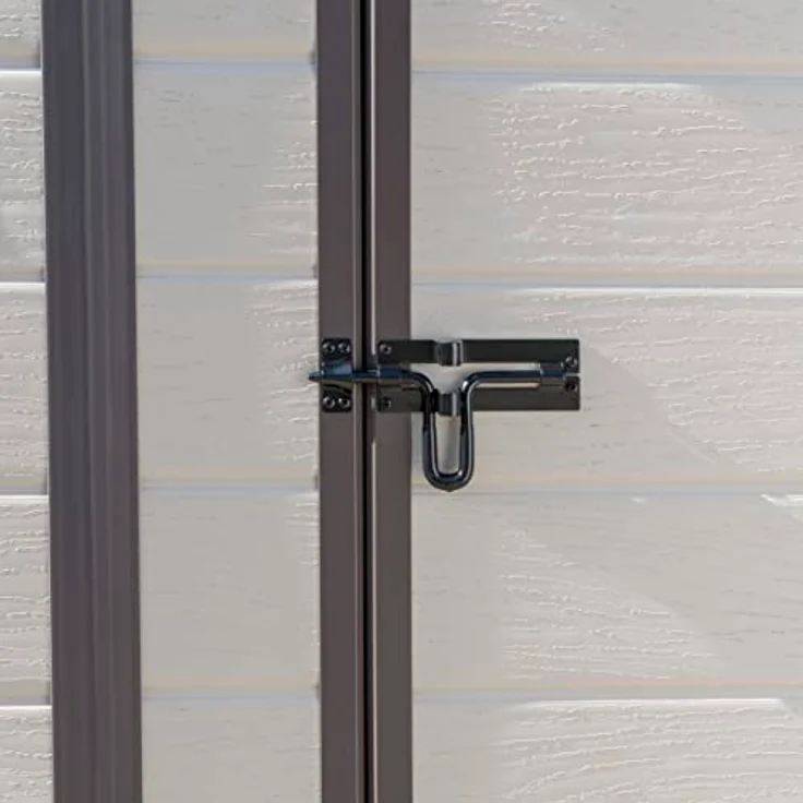 Keter Gerätehaus Manor Pent 6x4, Beige, wetterfest, Flachdach, 3,2m³ Rauminhalt – Bild 4