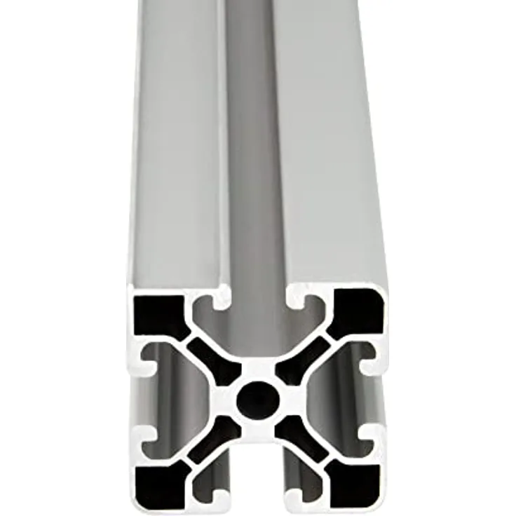 SCHMIDT systemprofile 2000mm Aluminium Profil 40x40mm Nut 8 Maßbandprofil eloxiert 4040 Alu Konstruktionsprofil Aluprofil 2m