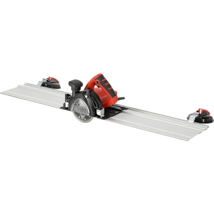 Yato Fliesenschneidemaschine 125mm, 1400W mit 1500mm Führungsschiene, geeignet für Fliesen, Feinsteinzeug und Naturstein, inkl. Diamantscheibe und Zubehör