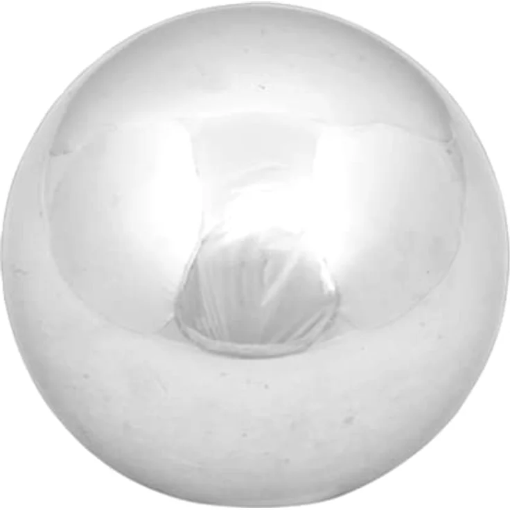 Rosen Kugel "S" silber glänzend Edelstahl 9,8cm Garten Dekoration Teich Blumen – Bild 1