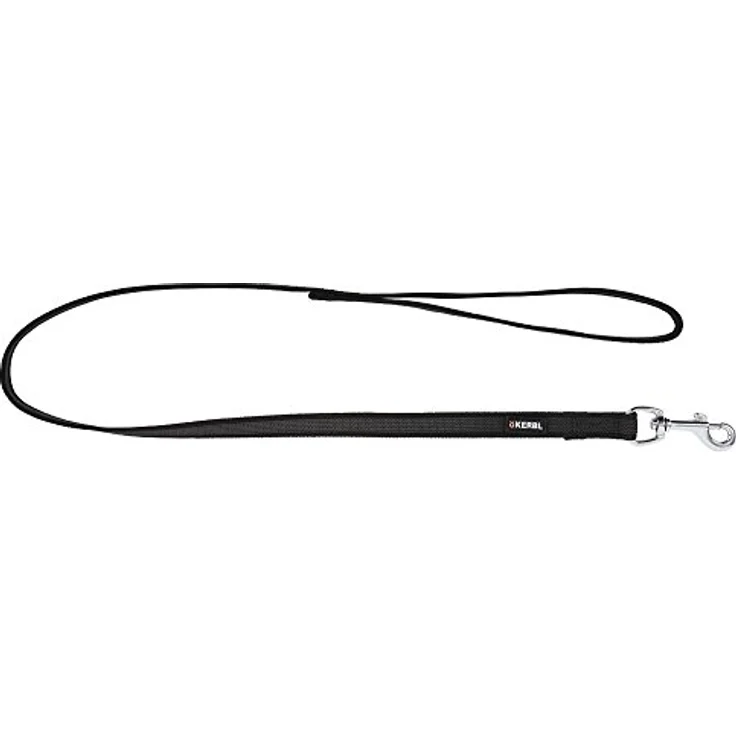 Kerbl Antislip Leine 100 cm x 20 mm, beidseitig gummiert, strapazierfähig, mit robusten verchromten Beschlägen