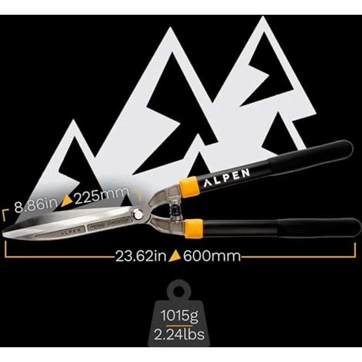 Alpen Swiss Tools Gartenschere PILATUS 200, hochwertige Astschere mit 225 mm Klingenlänge und ergonomischen Aluminiumgriffen, schwarz – Bild 6