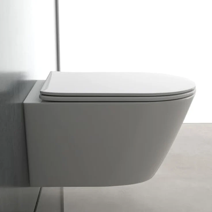 Alpenberger Germany Wand WC Spülrandlos | Hänge WC U-Form Design mit Nano Beschichtung und Soft-Close Sitz | Passend Geberit – Bild 3