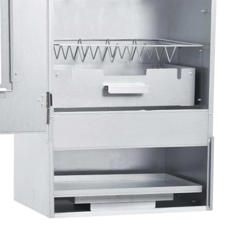 vidaXL Cold Smoker mit Rauchtube, verzinkter Stahl, 44,5 x 29 x 83 cm, wetterfest, für Fleisch und Gemüse, Edelstahl Pelletgrill für den Garten – Bild 4