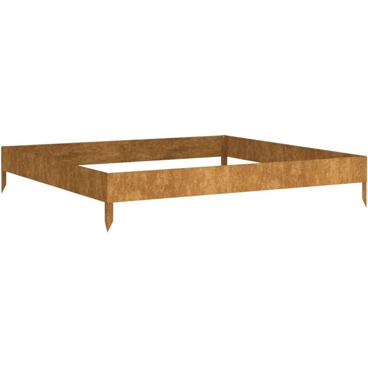 vidaXL Hochbeet Hochbeet 100x100x18,5 cm Cortenstahl Rostig - Langlebig, ausreichend Platz, dekorativ – Bild 1