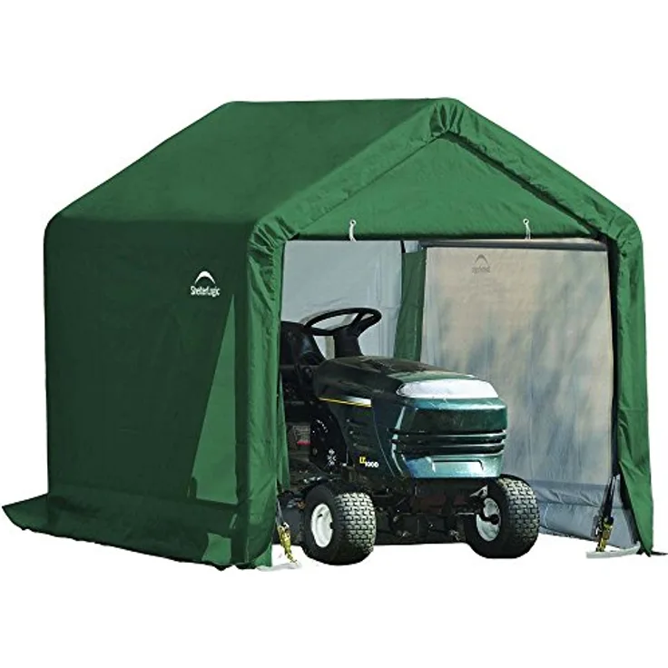 ShelterLogic Folien Zeltgarage Gerätehaus | Grün | 180x180x180 cm