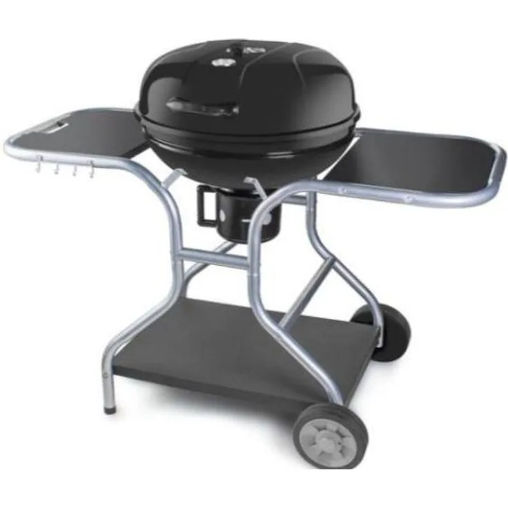 Fieldmann FZG 1014 Soda-Holzkohlegrill, 54 cm Grilldurchmesser, Schwarz, mit Thermometer und herausnehmbarem Aschenbecher