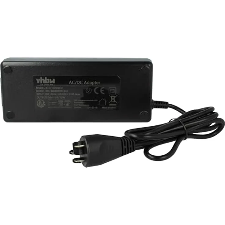 vhbw Ladegerät für Bosch DualBattery 1250 und PowerPack 300, kompatibel mit 36 V Li-Ion E-Bike Akkus, 72 W, 220 cm Kabellänge – Bild 2