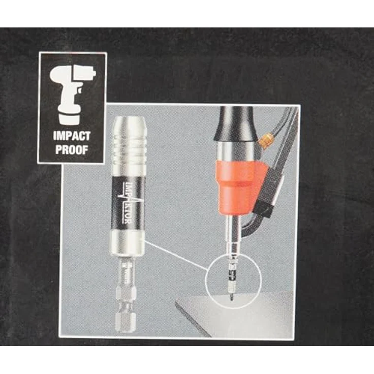 Wera 897/4 Impaktor 05057675001, Impaktor Halter mit Sprengring und Magnet, 75mm, für 1/4" Außensechskantantrieb – Bild 4