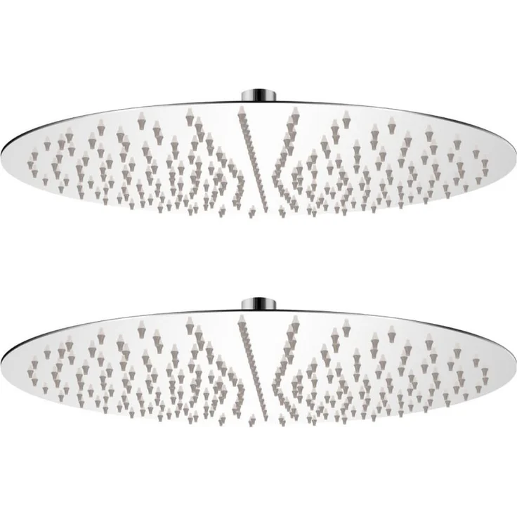 Vidaxl Regenduschkopf Edelstahl Ø 40 cm, 2 Stk., Anti-Kalk-Düsen, Rund