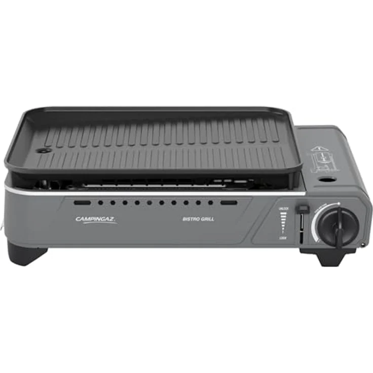 Campingaz Bistro GRILL Campinggrill, Gasgrill mit 6 Minuten Vorheizzeit, antihaftbeschichtete Grillfläche – Bild 3