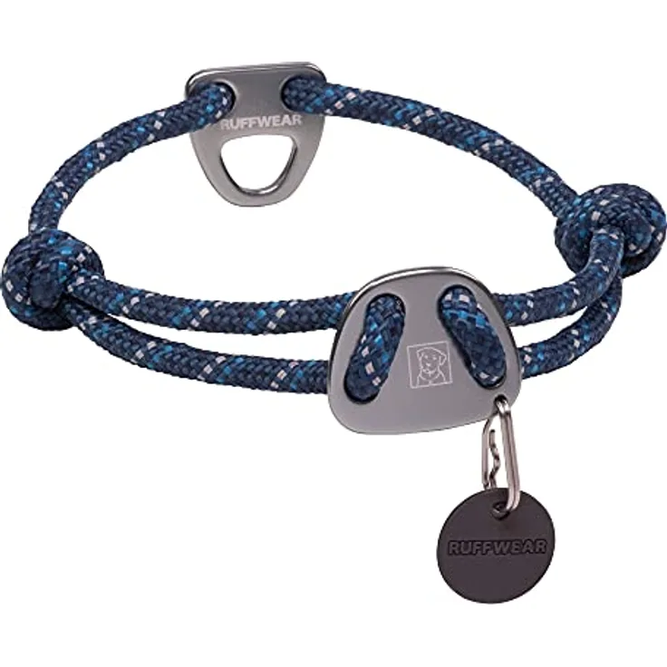 RUFFWEAR Knot-a-Collar, reflektierendes und verstellbares Hundehalsband mit Seil, 20"-26", Blue Moon
