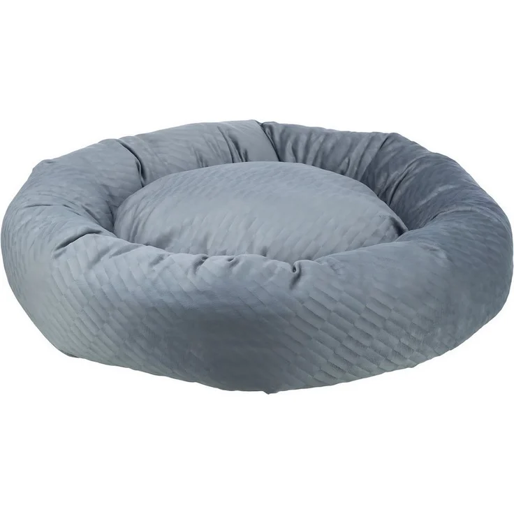 TRIXIE Tierbett Hundebett Alena rund blau-grau, Bezug abnehmbar, weiche Haptik – Bild 1