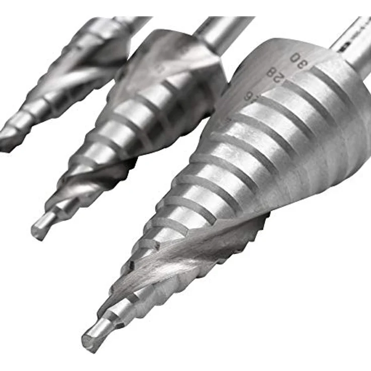 STIER Stufenbohrer Satz HSS-Co 3-tlg. in Kassette 4-12, 4-20, 4-30mm, Metallbohrer, Bohrerset, Wolfram-Molybdän-Schnellarbeitsstahl, Cobaltgehalt 5%, Kunststoffbox, STIER - Metallbohrer Set – Bild 4