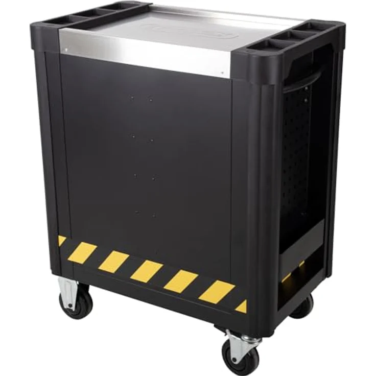 KSTOOLS PERFORMANCEplus e10 Werkstattwagen schwarz/rot, 7 Schubladen, Edelstahlarbeitsplatte, zentrale Verriegelung, kugelgelagerte Schubladenführung, hohe Stabilität – Bild 4