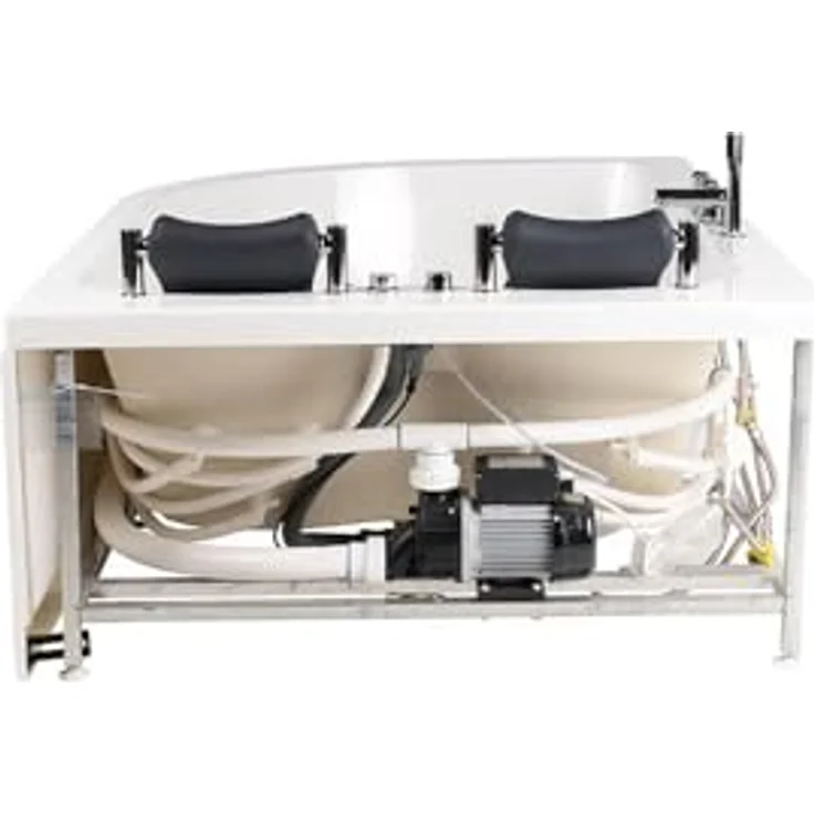 HOME DELUXE Whirlpool-Badewanne Indoor Whirlpool BLUE OCEAN - XL 180 x 120 cm Links, Eckwanne, 2 Personen, mit 6 verstellbaren Whirlpooldüsen, 10 Hydrojets – Bild 7