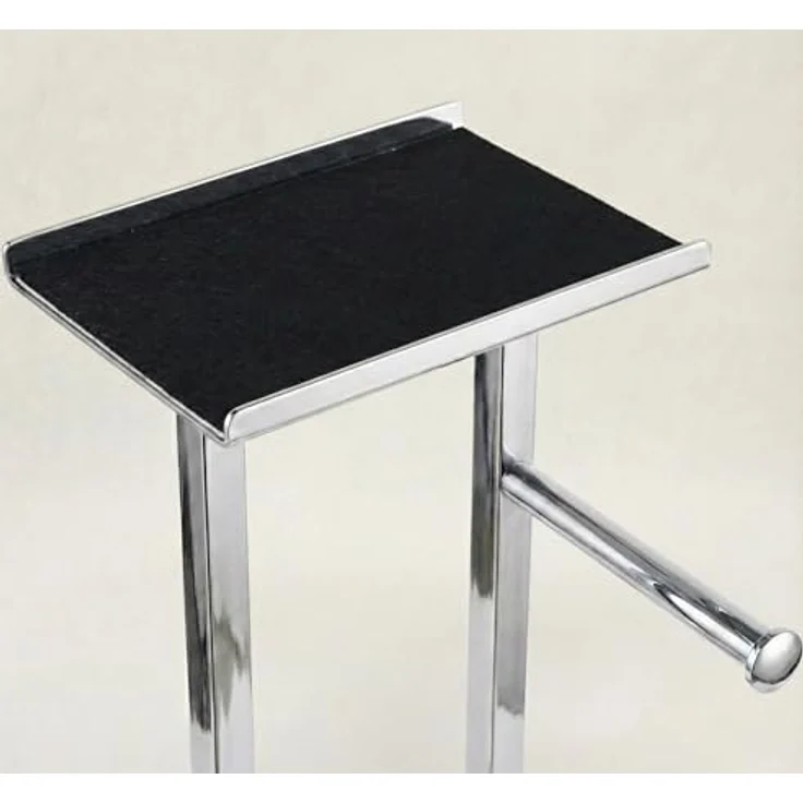 NUXIO HYLLA WC-Reinigungsbürste mit Papierhalter und Handyablage, 65 cm, Edelstahl, glänzend oder matt schwarz, modernes Design – Bild 6