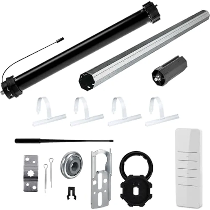 NOBILY Rolladen-Komplett-Set PR5 10Nm für 60mm Achtkantwelle, mechanischer Funk-Rolladenmotor mit mechanischer Endschaltereinstellung, Gesamtlänge bis 1,0 Meter