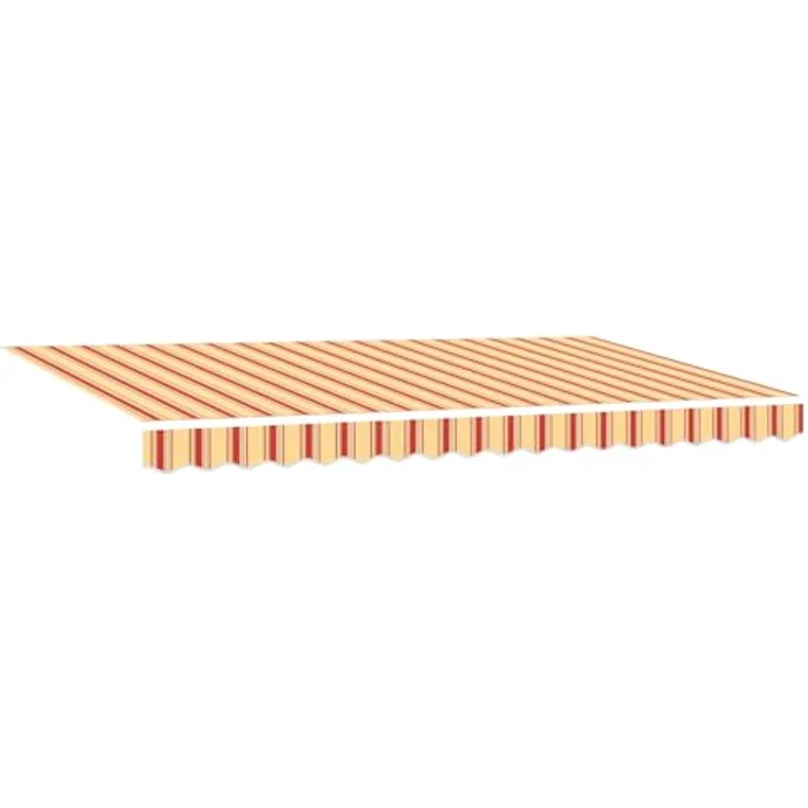 vidaXL Markise Markisen-Ersatzstoff, 400 x 200 cm, gestreift in Gelb, Orange und Weiß, ideal für Balkon und Terrasse – Bild 1