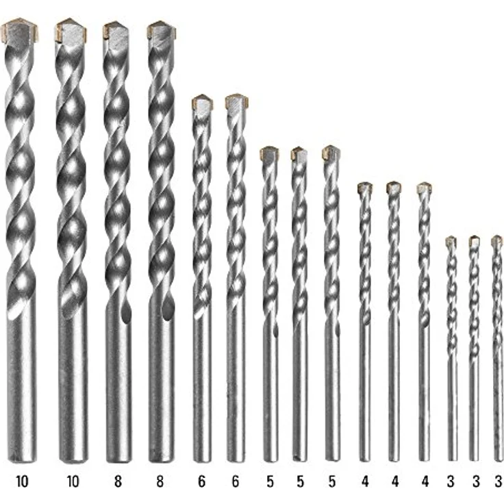 Trotec 6200001151 Steinbohrer-Set 15-teilig aus Karbonstahl für Granit, Beton, Mauerwerk, Kalksandstein, Natur- und Kunststein – Bild 2