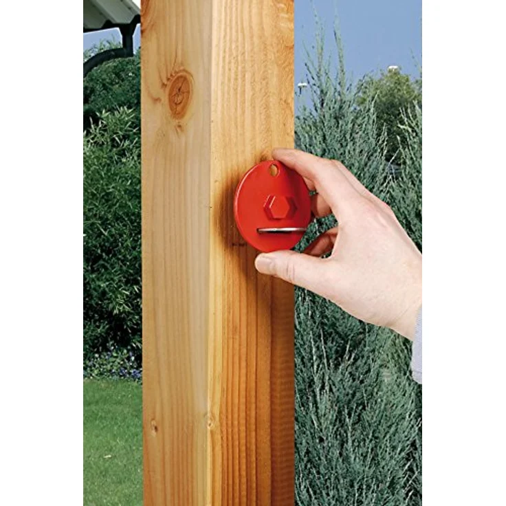 GAH-Alberts 208790 Einschraub-Werkzeug für Flechtzaunhalter, zinkphosphatiert, rubinrot RAL 3003, Ø60 mm – Bild 3