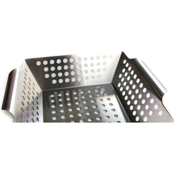 SANTOS Gemüsekorb XL / Grillwok Edelstahl, 30,5 x 30,5 cm – Bild 4