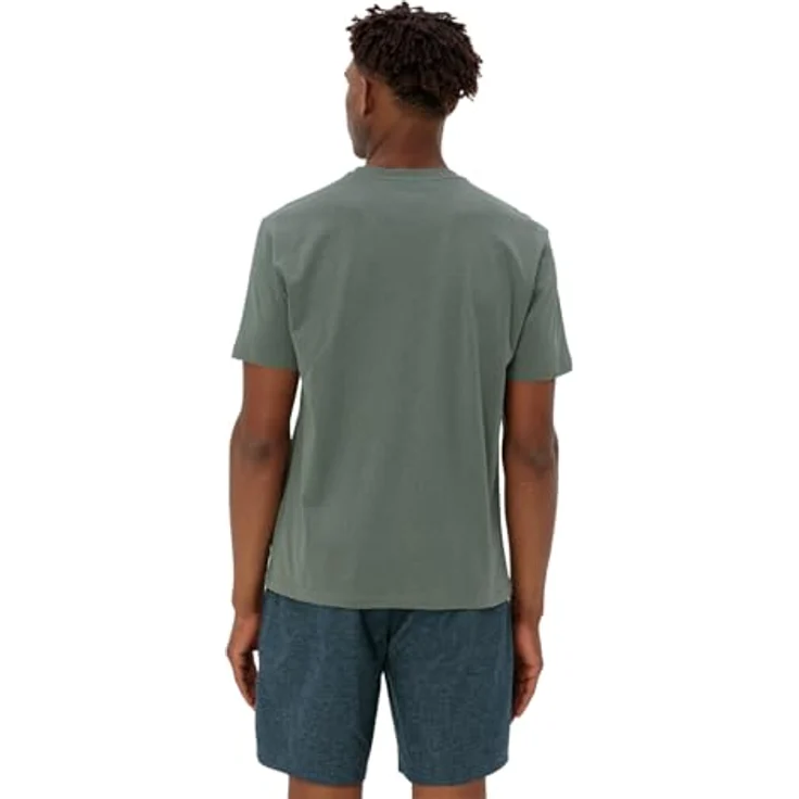 Vaude Cyclist T-Shirt V, Herren Shirt aus 70% Baumwolle, atmungsaktiv, schnell trocknend, Grün, (XL) – Bild 4