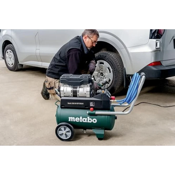 Metabo Kompressor Basic 220-24 OF Silent 601593000, leise und mobil, mit VarioGrip und Condor Druckschalter – Bild 4