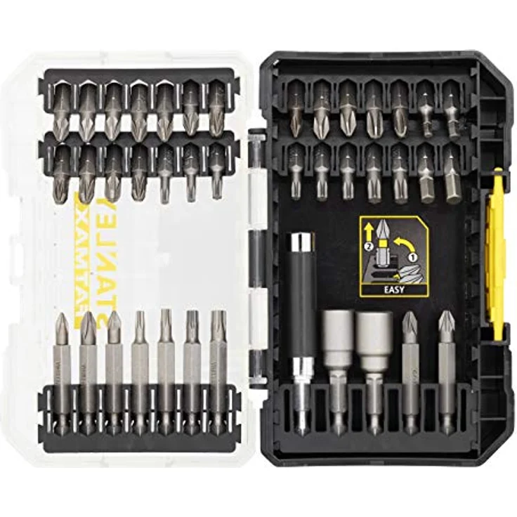 Stanley FatMax 40-tlg. Standard Bit-Set STA88560, Phillips, HEX, Pozidriv und Torx Bits im ToughCase, kompatibel mit Pro-Stack & T-Stak – Bild 2