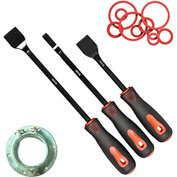Professionelles Schaber-Set mit flachen Klingen von YATO - zum Entfernen von Dichtungen und Kohlenstoffablagerungen an Motorenköpfen | Motorschaber – Bild 5