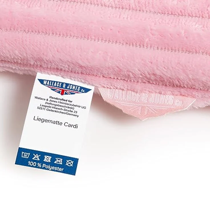 Wallace & Jones | Liegematte Cardi, Liegekissen Hundematte aus Breitcord rosa| S | ca. 60 x 45 cm kleine Hunde Mädchen – Bild 4